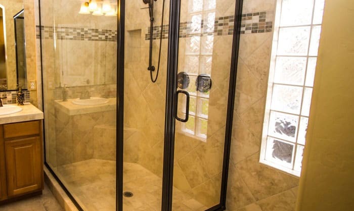 how tall should a shower door be